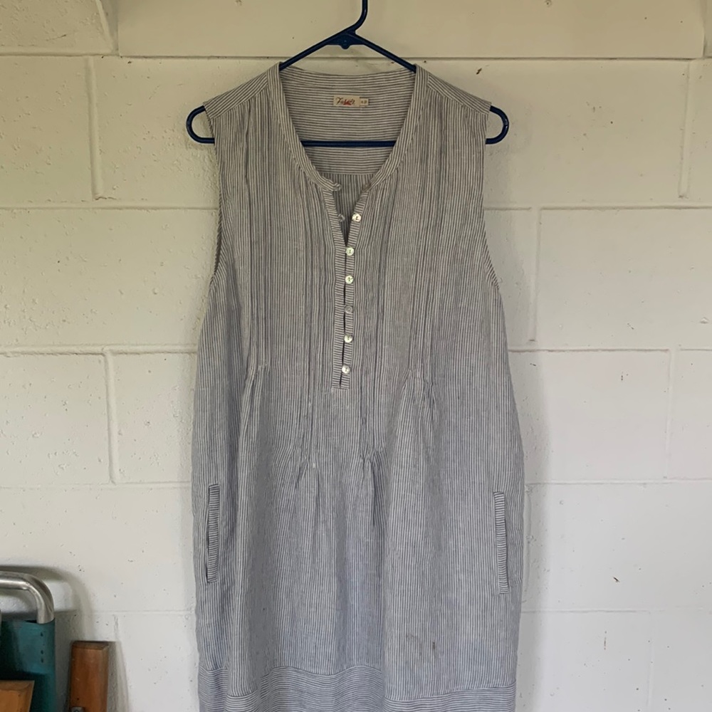 Womens Faherty Isha Linen Summer dress